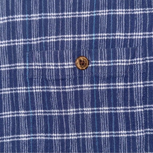 Patagonia Men’s Organic Cotton Button-Up Shirt XL| Blue Plaid| Short Sleeve - Picture 12 of 12